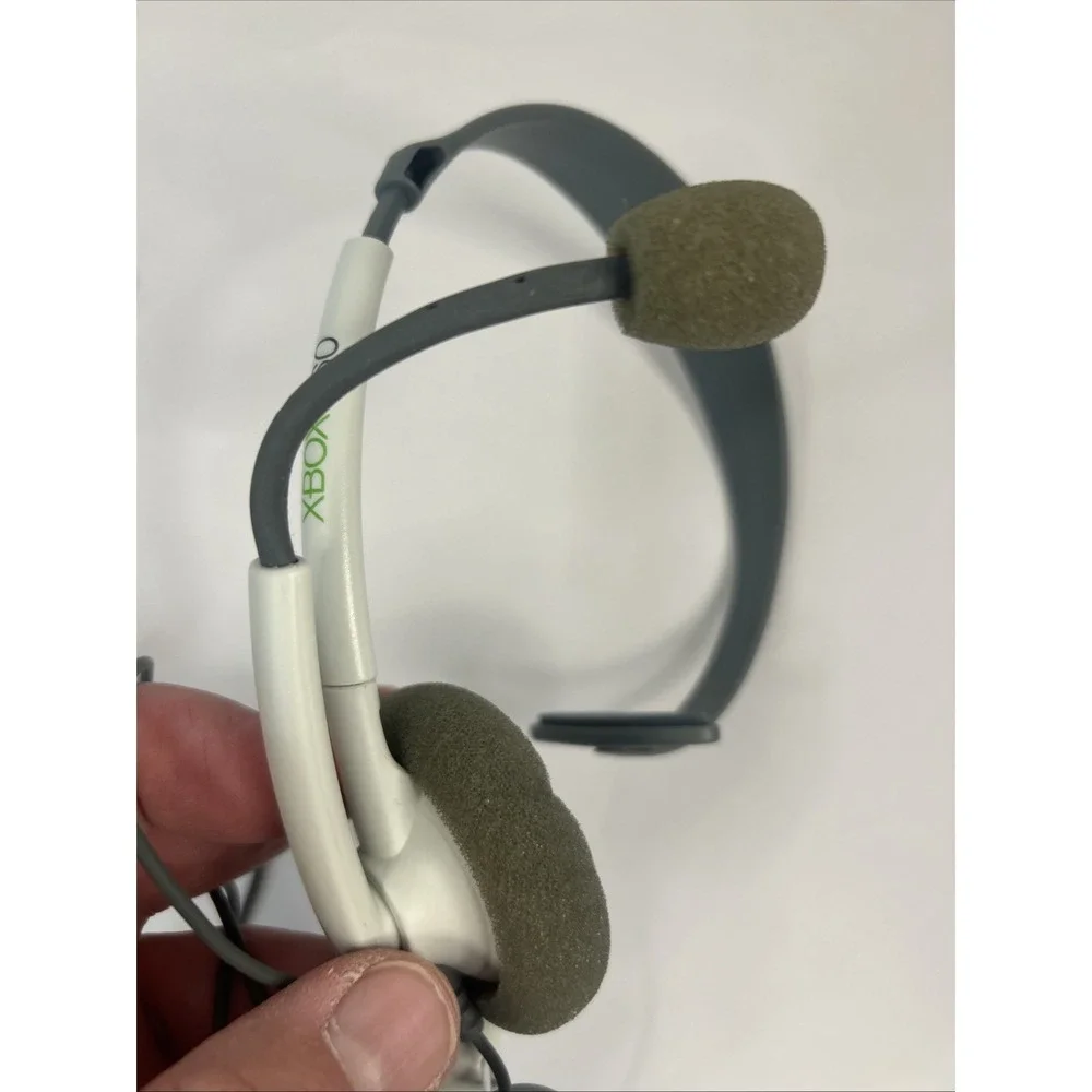 Microsoft Xbox‎ 360 Communicator White/Gray Headband Headset Untested